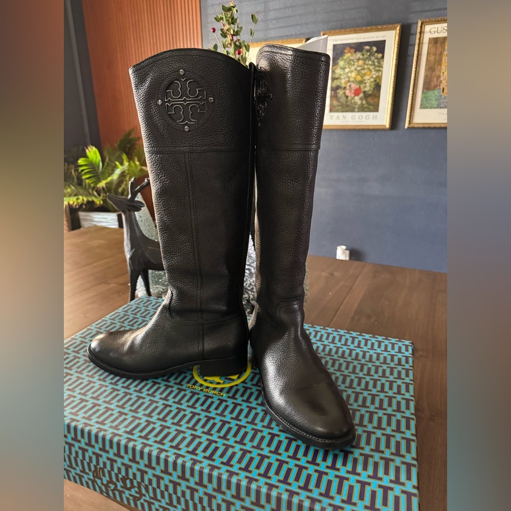 Tory Burch Black Over the Knee Boots-Authentic